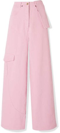 Le Jean De Nîmes Mid-rise Wide-leg Jeans - Baby pink