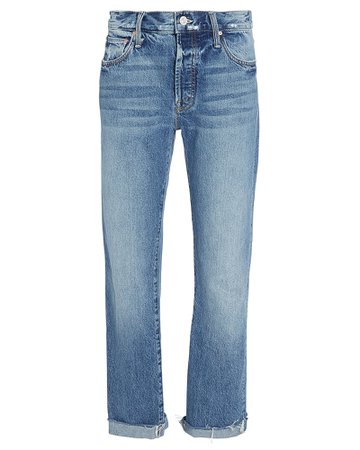 MOTHER The Scrapper Cuff Ankle Fray Jeans | INTERMIX®