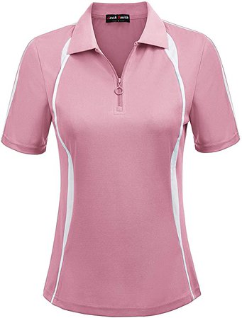 JACK SMITH Women Short Sleeve Moisture Wicking Sport Golf Polo Shirt Tops at Amazon Women’s Clothing store