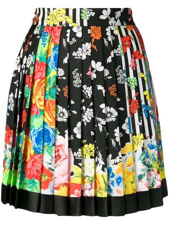 Versace Floral Pleated Skirt - Farfetch