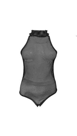 fishnet sleeveless bodysuit