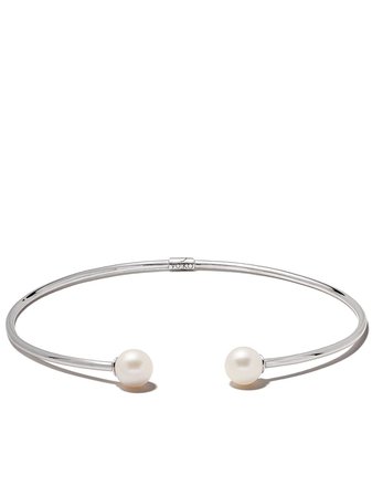Shop Yoko London 18kt white gold Novus freshwater pearl necklace with Express Delivery - FARFETCH