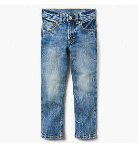 Boy Worn Flat Medium Fearless Straight Jeans by Gymboree