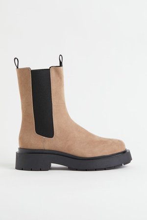Platform Chelsea-style Boots - Dark beige - Ladies | H&M US
