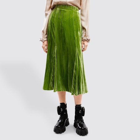 Green Velvet Skirt | Prada Skirts: New Arrivals justoneeye.com