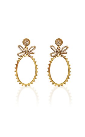 Gold-Tone Crystal, And Glass Earrings by Oscar de la Renta | Moda Operandi