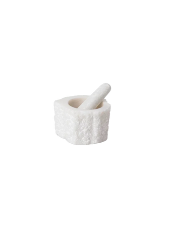 white mortar & pestle herbs cooking kitchen witch
