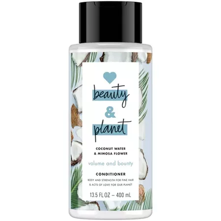 Love Beauty & Planet Coconut Water & Mimosa Flower Volume & Bounty Conditioner - 13.5 Fl Oz : Target