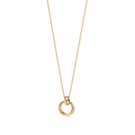 Paloma's Melody mini circle pendant necklace in 18k gold