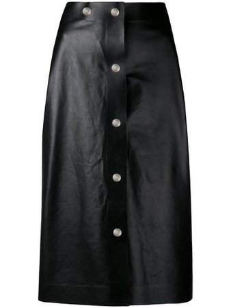 Victoria Beckham midi leather skirt