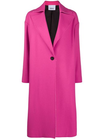Erika Cavallini single breasted pink coat