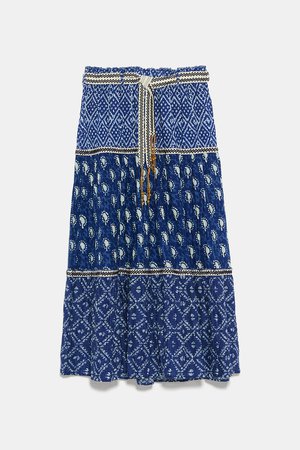 BELTED PRINT SKIRT-View All-SKIRTS-WOMAN | ZARA United States