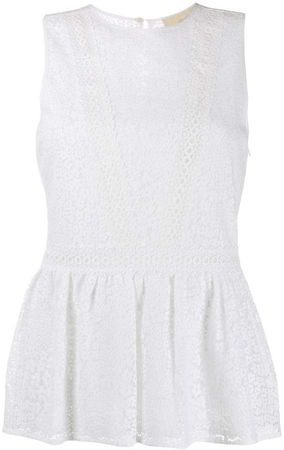 embroidered lace sleeveless top