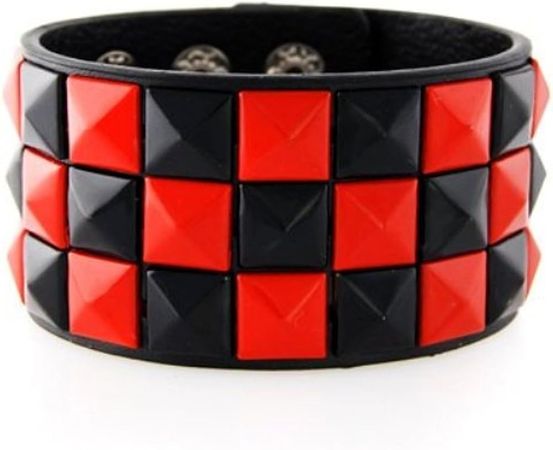 Black and red emo bracelet