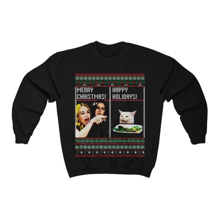 Seagull Tee Woman Yelling Meme Ugly Christmas Sweater