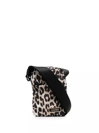 GANNI leopard-print Recycled Crossbody Bag - Farfetch
