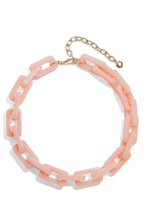 peach resin chain necklace