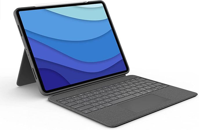 Amazon.com: Logitech Combo Touch iPad Pro 12.9-inch (5th, 6th gen - 2021, 2022) Keyboard Case - Detachable Backlit Keyboard with Kickstand, Click-Anywhere Trackpad, Smart Connector - Oxford Gray; USA Layout : Electronics