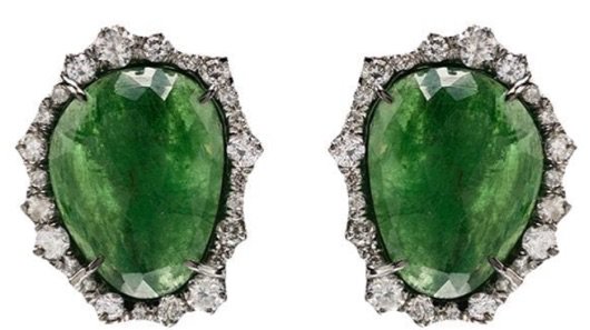 KIMBERLY MCCDONALD 18kt Green Diamond Earrings