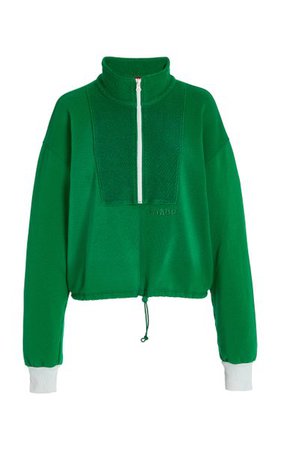 French Terry Zip-Front Sweatshirt By Staud | Moda Operandi