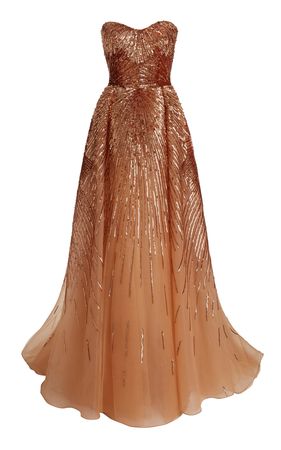 Dripping Embroidered Sweetheart Gown By Zuhair Murad | Moda Operandi