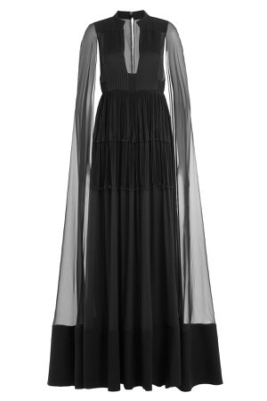 Floor Length Silk Gown with Chiffon Cape Gr. IT 42