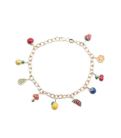 fruit charm bracelet
