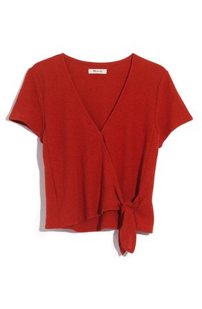 Madewell Texture & Thread Wrap Top | Nordstrom