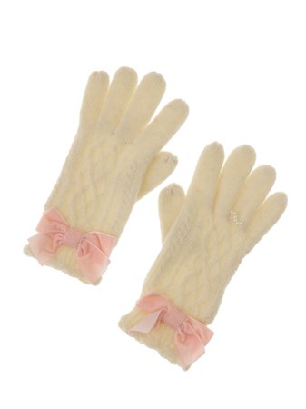 Knit Ribbon Gloves (Fashion Accessories / Gloves) | LIZ LISA (Liz Lisa) Mail Order | Fashion Walker