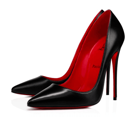 red and black leather louboutin pumps