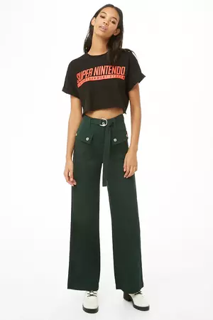 Super Nintendo Cropped Graphic Tee | Forever 21