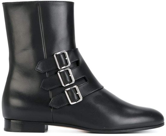 boots with buckle detail