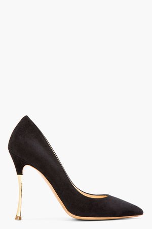 black pumps with gold heels - Google Search