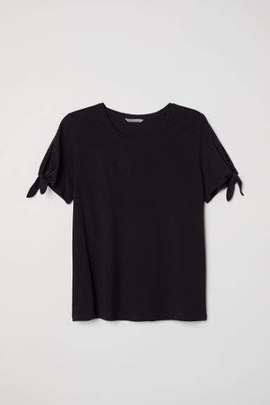 H&M+ Cotton Top - Black