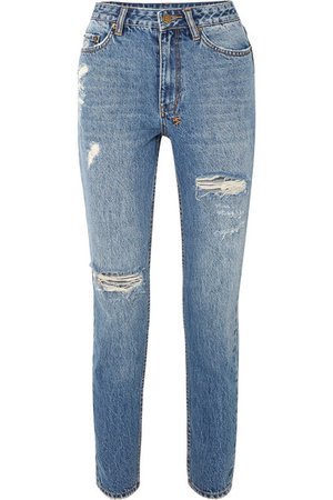 Ksubi | Slim Pin Rushed distressed high-rise jeans | NET-A-PORTER.COM