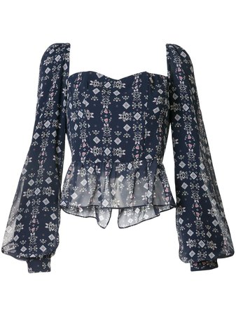 Shop blue We Are Kindred Alice bustier blouse with Express Delivery - Farfetch