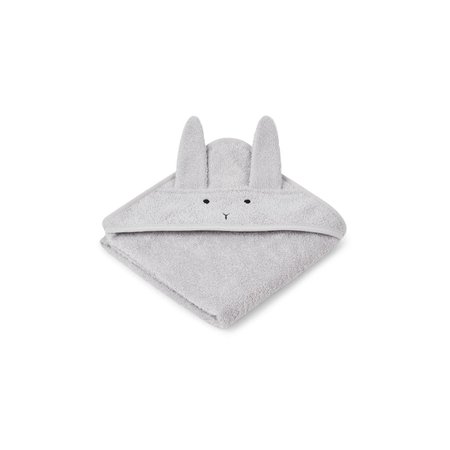 Albert Hooded Baby Towel - Rabbit dumbo grey – Liewood