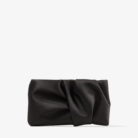 Bonny Clutch  Black Satin Clutch Bag $825