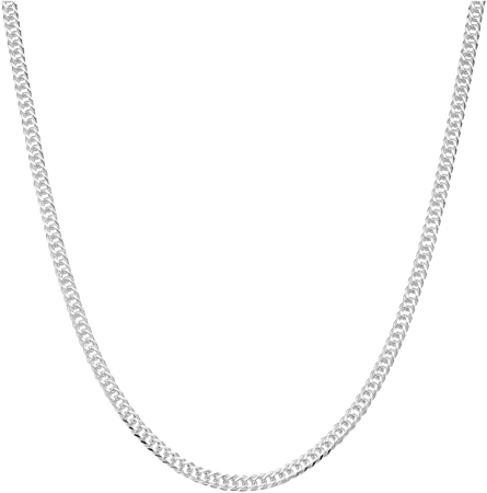 Made in Italy Mens Sterling Silver 22" Double Rombo Chain Necklace $187.48
