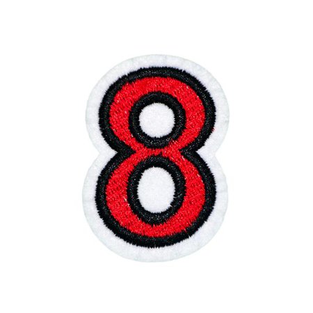 number 8 patch red - Google Search