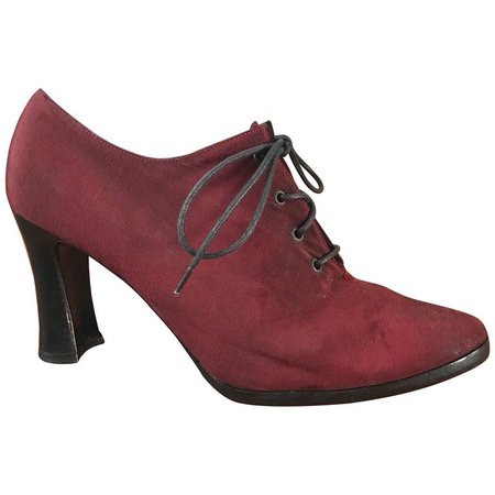 Yves Saint Laurent 1970s Rare Russian Collection Burgundy Size 10 Booties Boots For Sale at 1stDibs
