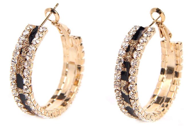 leopard and gold earrings amazon