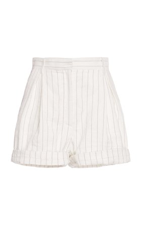 Pinstripe Cotton-Blend Shorts by Philosophy di Lorenzo Serafini | Moda Operandi