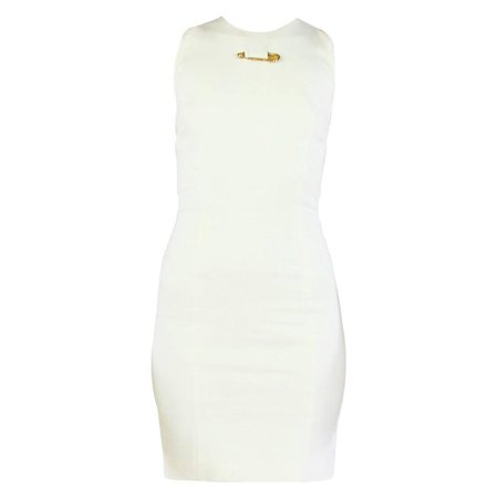 versace mini white dress