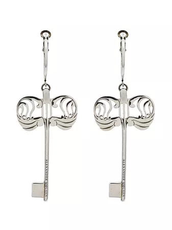 Alexander McQueen Metallic Key Charm Earrings - Farfetch