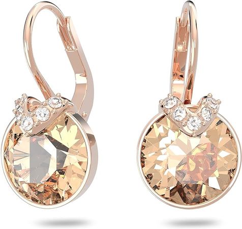 Amazon.com: SWAROVSKI Women's Bella V Pierced Earrings, Pink, Rose-Gold Tone Plated: Clothing, Shoes & Jewelry