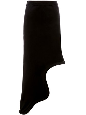 JW Anderson scallop-edge Asymmetric Skirt - Farfetch