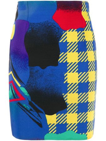 VERSACE PRE-OWNED 1980's Pop Art print skirt $319 - Buy VINTAGE Online - Fast Global Delivery, Price