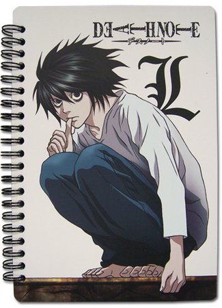 L on Death note notebook