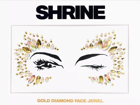 gold face jewels